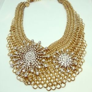 Costume jewelry, Gold necklace with silver accents